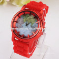 2015 new candy jelly 9 colors silicone worlds map watch